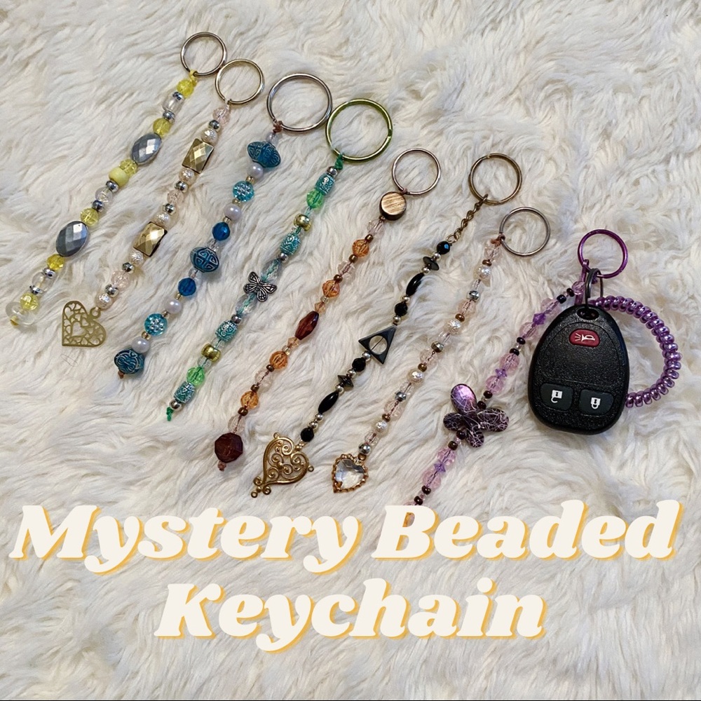 Beaded Keychain Car Accessory Handmade Jewelry